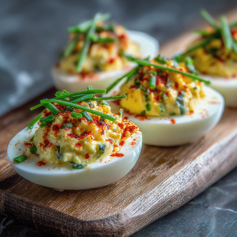 Smokey Pumpkin Deviled Eggs