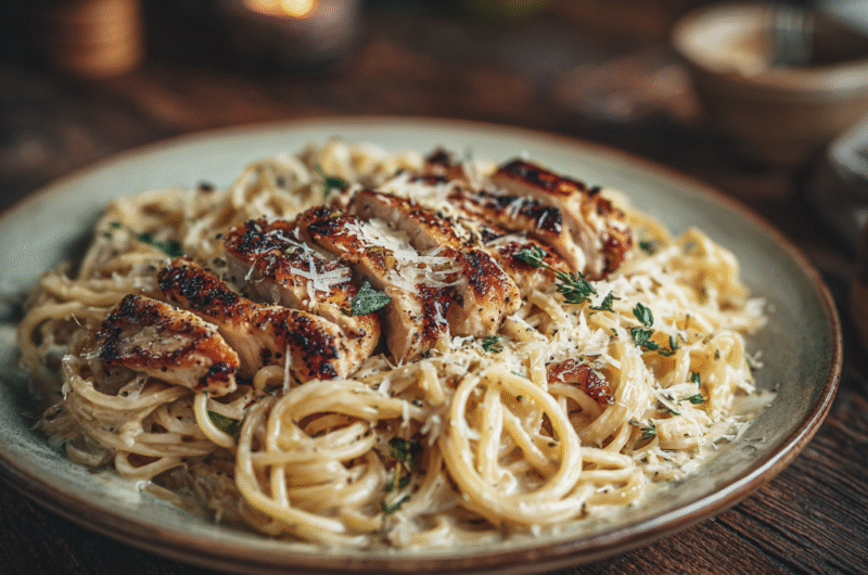 Caramelized Onion Pasta with Chicken