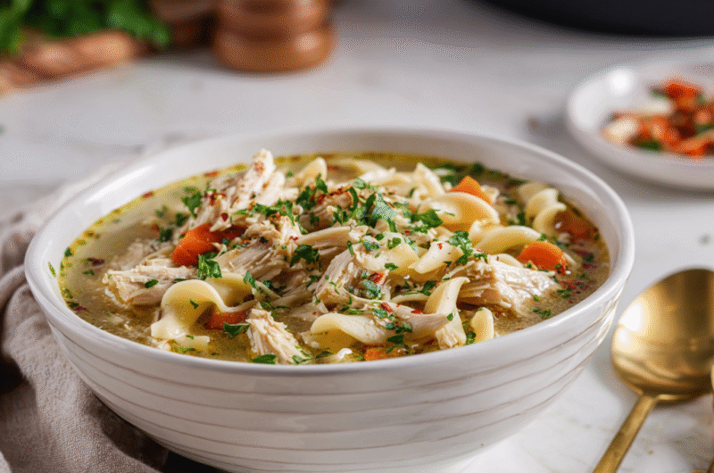 Easy Crock Pot Chicken Noodle Soup