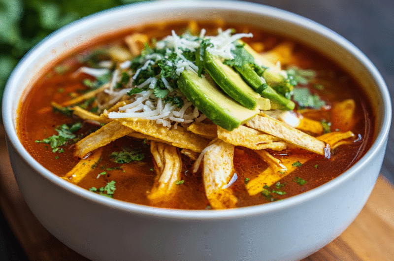 Easy Crock Pot Chicken Tortilla Soup