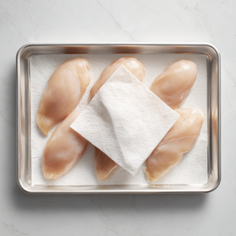 chicken breast on a pan