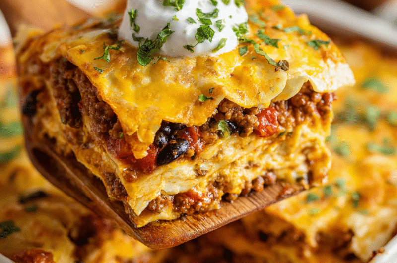 Cheesy Taco Lasagna