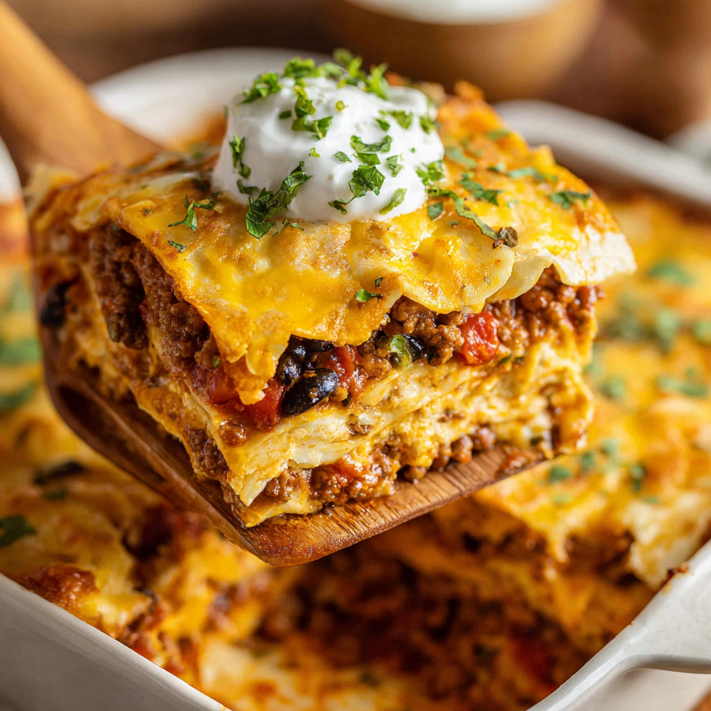 Cheesy Taco Lasagna