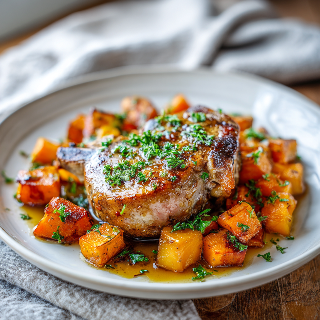 Porkchop with sweet potato