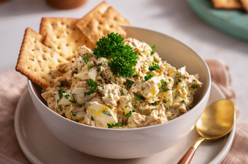 Tuna Egg Salad with Crackers or Greens – Protein-Packed Meal Prep