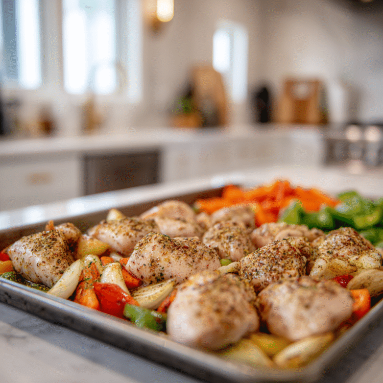 Chicken Pesto Veggie Bowls