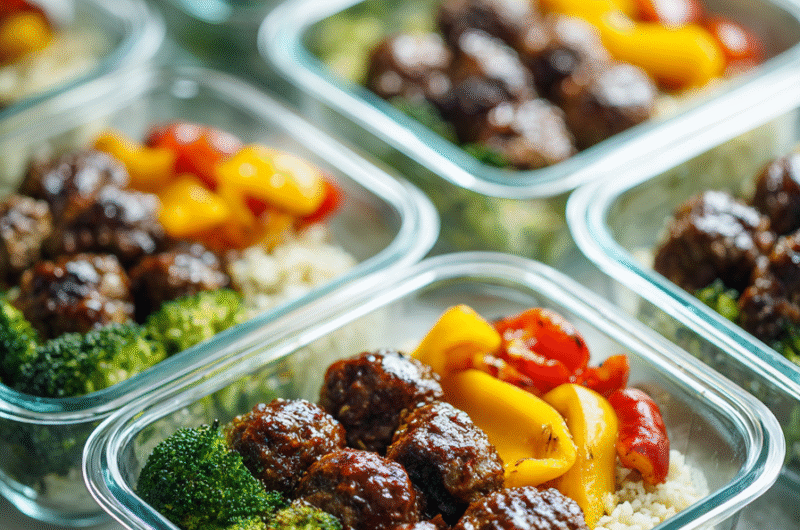 BBQ Meatball Meal Prep Boxes – High-Protein Lunch & Dinner Ideas