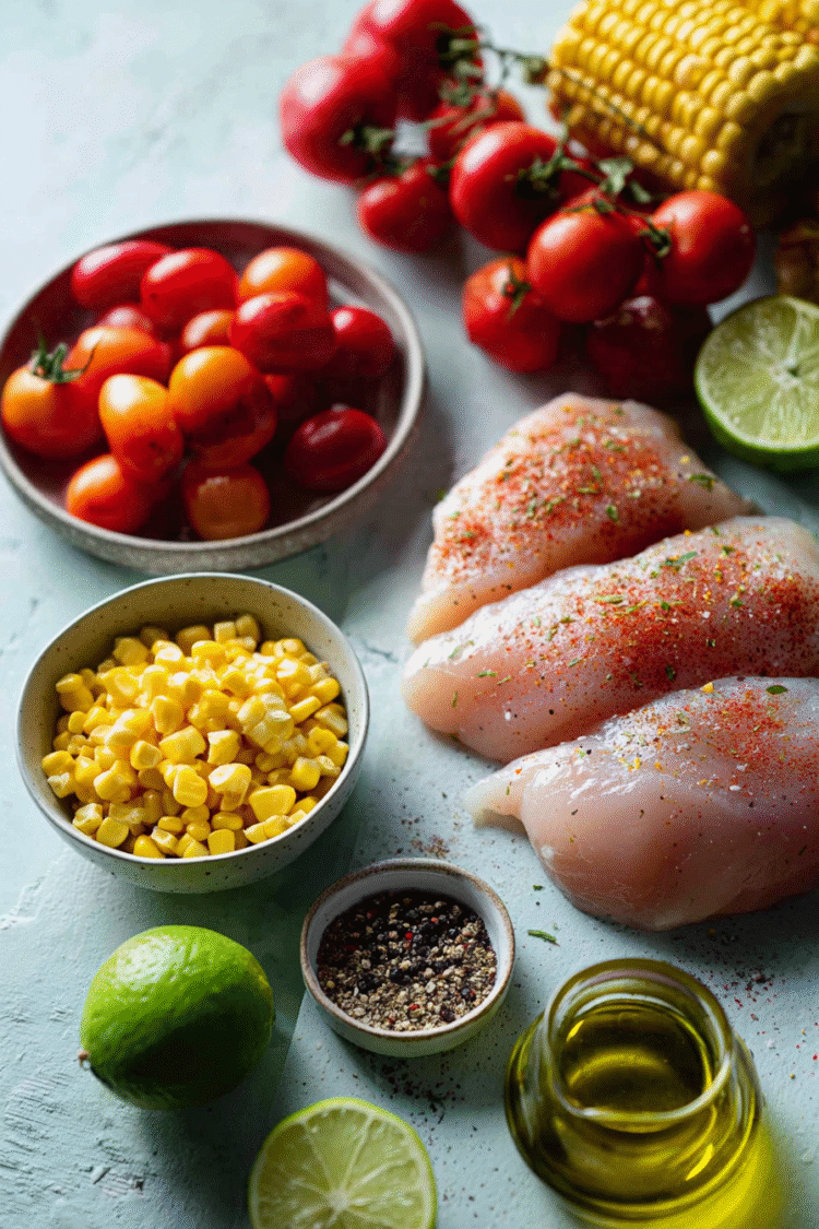 Chili Lime Chicken with Corn Salad