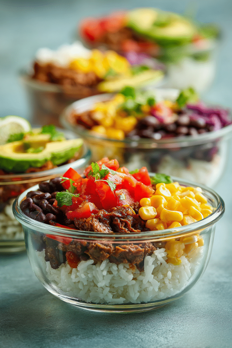 Spicy Beef Burrito Bowls