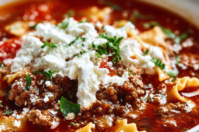 Classic Italian Lasagna Soup