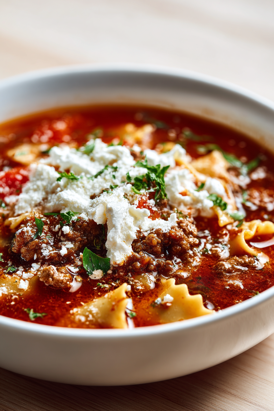 Classic Italian Lasagna Soup